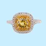 Yellow Sapphire & Diamond Ring