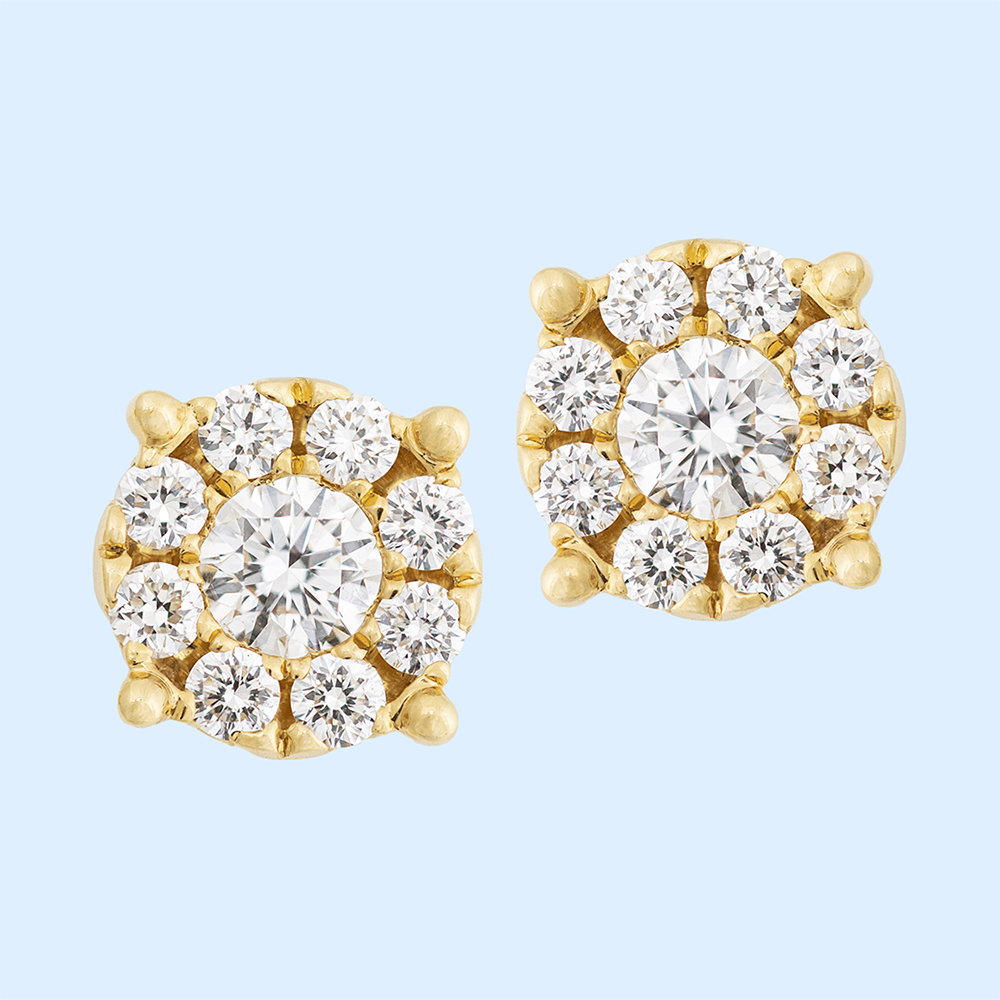 Diamond Cluster Studs