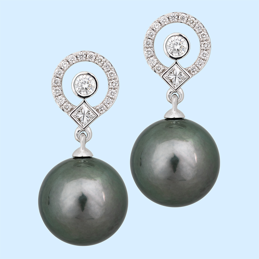 Tahitian Pearl & Diamond Earrings (Autore)